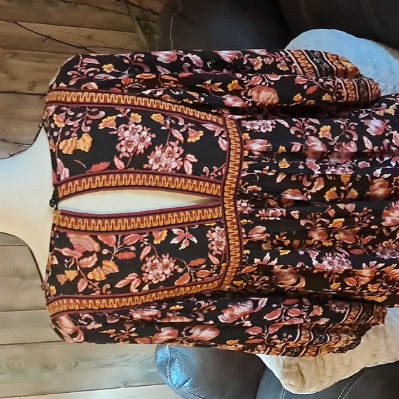 Ladies Rachel Zoe Top Blouse Baby Doll Tunic Boho Style Short Sleeves Size M - Picture 5 of 8